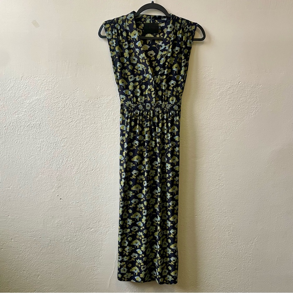 No. 6 Store Floral Silk Midi Dress